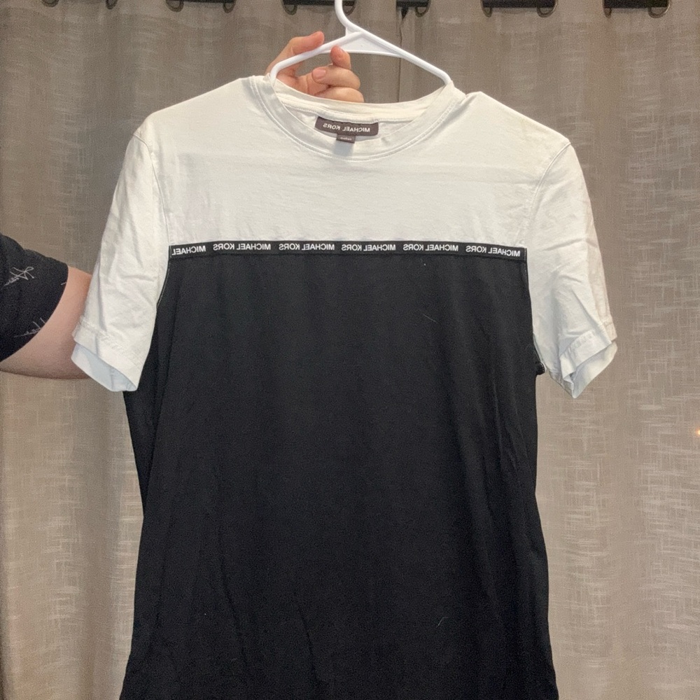 Michael Kors Black and White Short Sleeve Tee